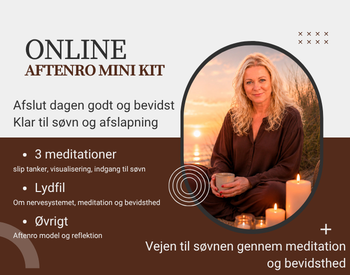Aftenro mini kit online kursus Aftenro søvnmeditationer og gode afslutninger på dine dage
